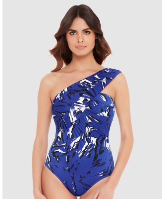 Magicsuit - Goddess One Shoulder Strapless Tummy Control Swimsuit - One-Piece / Swimsuit (Blue) Goddess One Shoulder Strapless Tummy Control Swimsuit