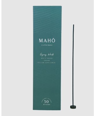 MAHO Sensory - Gypsy Wood Incense Sticks and Burner Set - Incense (Green) Gypsy Wood Incense Sticks and Burner Set