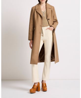Marcs - Alyssa Wool Melton Coat - Coats & Jackets (Camel) Alyssa Wool Melton Coat