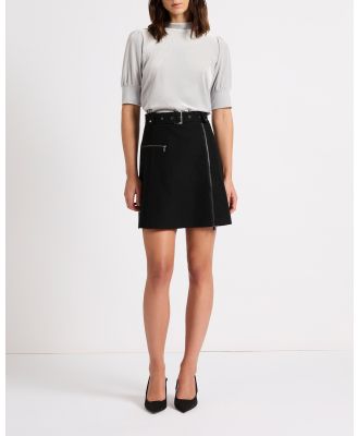 Marcs - Kali Felted Wool Mini Skirt - Skirts (Black) Kali Felted Wool Mini Skirt