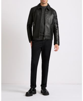 Marcs - Lenox Leather Jacket - Coats & Jackets (Black) Lenox Leather Jacket