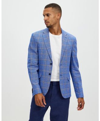 Marcs - Levings Linen Check Blazer - Suits & Blazers (Royal Blue) Levings Linen Check Blazer