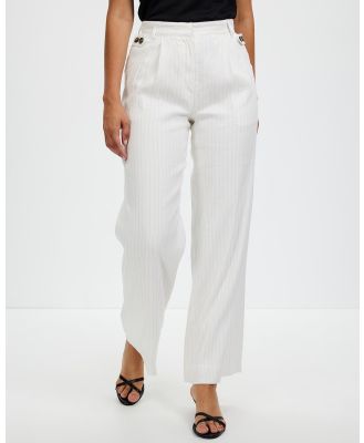 Marcs - Nora Stripe Linen Pants - Pants (White Stripe) Nora Stripe Linen Pants