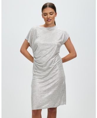 Marcs - Shine Again Foil Linen Dress - Dresses (Silver) Shine Again Foil Linen Dress