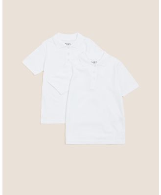 Marks & Spencer - 2 Pack Stainaway Short Sleeve Schoolwear Polo   Kids Teens - Shirts & Polos (White) 2-Pack Stainaway Short Sleeve Schoolwear Polo - Kids-Teens