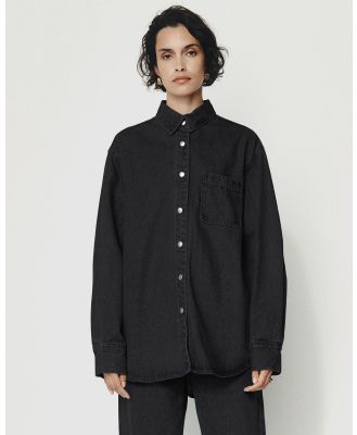 Marle - Alfalfa Denim Shirt - Tops (Black) Alfalfa Denim Shirt