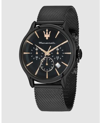 Maserati - Epoca 42mm Chronograph Mesh Watch - Watches (Black) Epoca 42mm Chronograph Mesh Watch