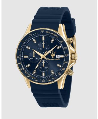 Maserati - Maserati Sfida Blue Gold Watch - Watches (Gold) Maserati Sfida Blue Gold Watch