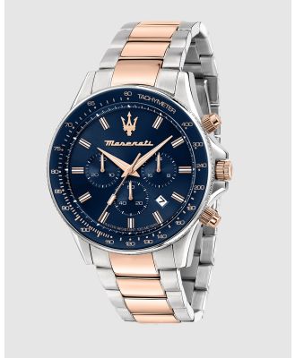 Maserati - Sfida Two Tone Chronograph Watch - Watches (Silver) Sfida Two Tone Chronograph Watch