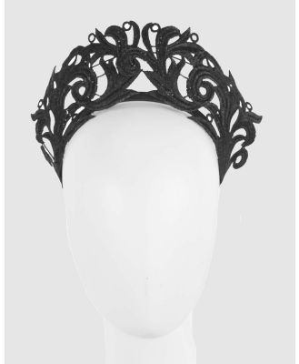Max Alexander - Lace Black Crown Fascinator - Fascinators (Black) Lace Black Crown Fascinator