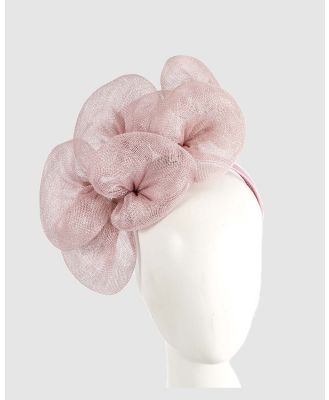 Max Alexander - Large Lilly Pink Flower Fascinator - Fascinators (Dusty Pink) Large Lilly Pink Flower Fascinator