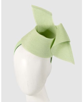 Max Alexander - Modern Twisted Lime Green Racing Fascinator - Fascinators (Lime) Modern Twisted Lime Green Racing Fascinator