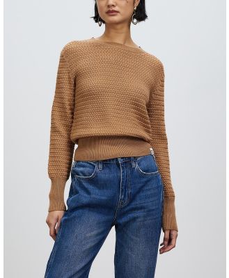 Mcintyre - Polly Waffle Stitch Sweater - Jumpers & Cardigans (Oat) Polly Waffle Stitch Sweater