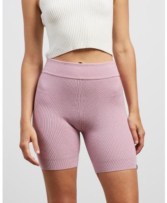 Mcintyre - Sol Knitted Biker Shorts - High-Waisted (Pink) Sol Knitted Biker Shorts
