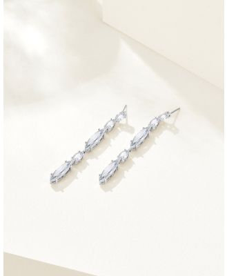 Mestige - Celine Drop Earrings   Silver Plated - Jewellery (Gold) Celine Drop Earrings - Silver Plated