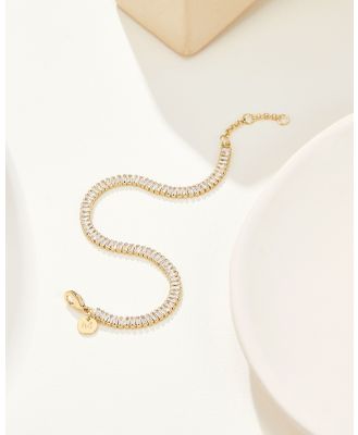 Mestige - Era Tennis Bracelet   18K Gold Plated - Jewellery (SILVER) Era Tennis Bracelet - 18K Gold Plated