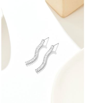 Mestige - Era Tennis Earrings   Silver Plated - Jewellery (Gold) Era Tennis Earrings - Silver Plated