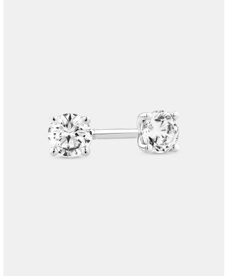Michael Hill - 0.25 Carat TW Diamond Solitaire Stud Earrings in 18kt White Gold - Jewellery (White) 0.25 Carat TW Diamond Solitaire Stud Earrings in 18kt White Gold