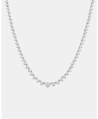 Michael Hill - 1.00 Carat TW Laboratory Grown Diamond Tennis Necklace set in 10kt White Gold - Jewellery (White) 1.00 Carat TW Laboratory-Grown Diamond Tennis Necklace set in 10kt White Gold