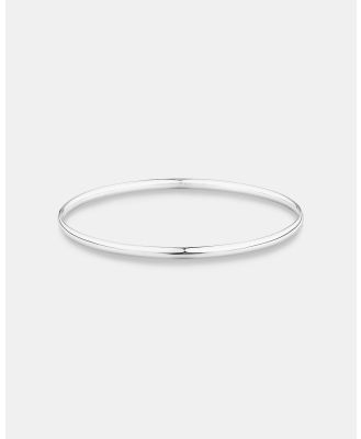 Michael Hill - 3.7mm Solid Round Bangle in Sterling Silver - Jewellery (Silver) 3.7mm Solid Round Bangle in Sterling Silver