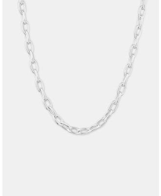Michael Hill - 45cm 6.5mm 7mm Width Paperclip Chain in Silver - Jewellery (Silver) 45cm 6.5mm-7mm Width Paperclip Chain in Silver