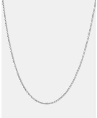 Michael Hill - 50cm (20) 1mm 1.5mm Width Diamond Cut Belcher Chain in 18kt White Gold - Jewellery (White) 50cm (20) 1mm-1.5mm Width Diamond Cut Belcher Chain in 18kt White Gold