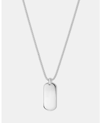 Michael Hill - 55cm (22) Dog Tag Pendant in Sterling Silver - Jewellery (Silver) 55cm (22) Dog Tag Pendant in Sterling Silver