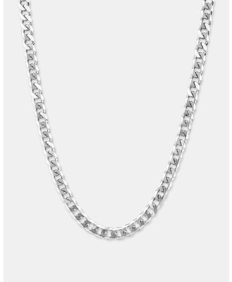 Michael Hill - 60cm (24) 7mm 7.5mm Width Curb Chain in Sterling Silver - Jewellery (Silver) 60cm (24) 7mm-7.5mm Width Curb Chain in Sterling Silver