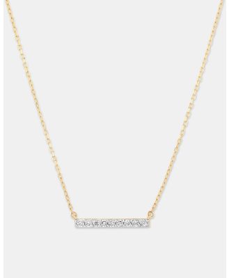 Michael Hill - Bar Necklace with 0.10 Carat TW of Diamonds in 10kt Yellow Gold - Jewellery (Yellow) Bar Necklace with 0.10 Carat TW of Diamonds in 10kt Yellow Gold