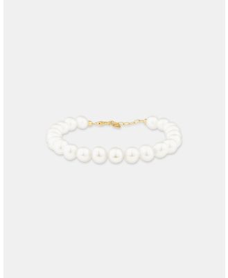 Michael Hill - Cultured Freshwater Pearl Bracelet in 10kt Yellow Gold - Jewellery (Yellow) Cultured Freshwater Pearl Bracelet in 10kt Yellow Gold