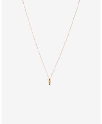 Michael Hill - Diamond Star Accent Narrow Signet Pendant with Chain in 10kt Yellow Gold - Jewellery (Yellow) Diamond Star Accent Narrow Signet Pendant with Chain in 10kt Yellow Gold