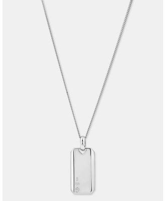Michael Hill - Dog Tag with Diamonds in Sterling Silver - Jewellery (Silver) Dog Tag with Diamonds in Sterling Silver
