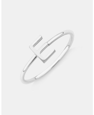 Michael Hill - E Initial Ring in Silver - Jewellery E Initial Ring in Silver