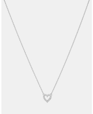 Michael Hill - Heart Pendant with 0.10 Carat TW of Diamonds in 10kt White Gold - Jewellery (White) Heart Pendant with 0.10 Carat TW of Diamonds in 10kt White Gold