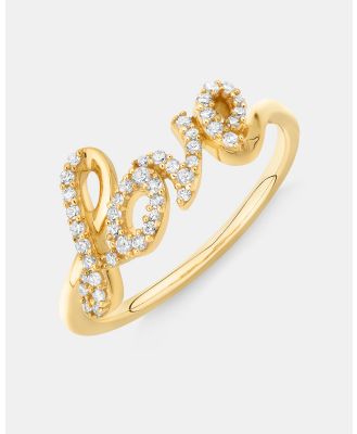 Michael Hill - Love Ring with 0.18 Carat TW of Diamonds in 10kt Yellow Gold - Jewellery (Yellow) Love Ring with 0.18 Carat TW of Diamonds in 10kt Yellow Gold