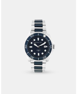 Michael Hill - Men's Automatic Two Tone Watch in Blue Tone Stainless Steel - Luxury Watches (Steel and Blue) Men's Automatic Two-Tone Watch in Blue Tone Stainless Steel