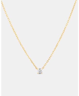 Michael Hill - Mini Diamond Solitaire Necklace in 10kt Yellow Gold - Jewellery (Yellow) Mini Diamond Solitaire Necklace in 10kt Yellow Gold