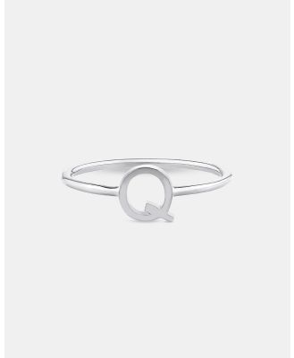 Michael Hill - Q Initial Ring in Sterling Silver - Jewellery Q Initial Ring in Sterling Silver