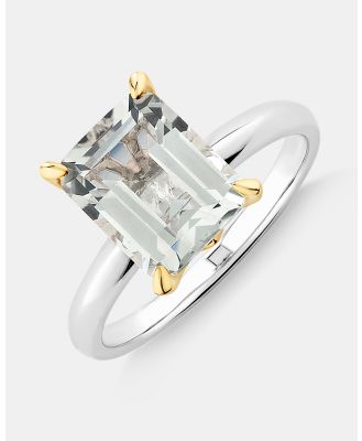 Michael Hill - Ring with Green Amethyst in Sterling Silver & 10kt Yellow Gold - Jewellery (Silver and Yellow) Ring with Green Amethyst in Sterling Silver & 10kt Yellow Gold