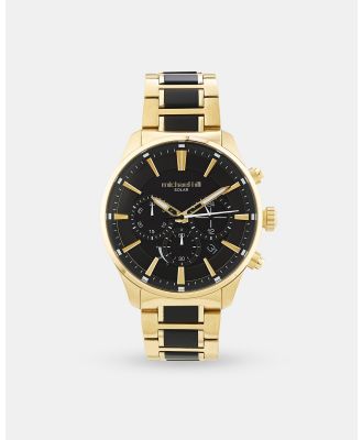 Michael Hill - Solar Powered Men's Watch with Gold and Black Tone in Stainless Steel - Watches (Yellow and Black) Solar Powered Men's Watch with Gold and Black Tone in Stainless Steel