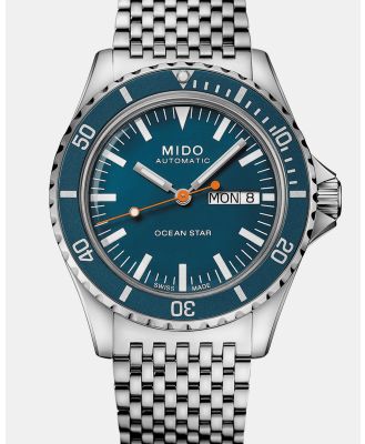 Mido - Ocean Star Tribute - Watches (Blue & Silver) Ocean Star Tribute