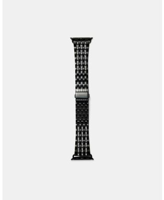 MIMCO - 40mm Pave Swirl Watch Band - Watches (Black) 40mm Pave Swirl Watch Band