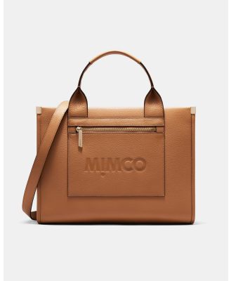 MIMCO - Patch Leather Tote Bag - Bags (Brown) Patch Leather Tote Bag