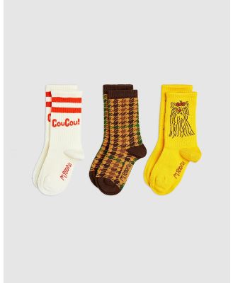 Mini Rodini - Coucou 3 Pack Socks   Babies Kids - Crew Socks (Multi) Coucou 3-Pack Socks - Babies-Kids