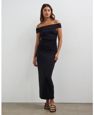 Minima Esenciales - Arden Off Shoulder Dress - Bodycon Dresses (Black) Arden Off Shoulder Dress