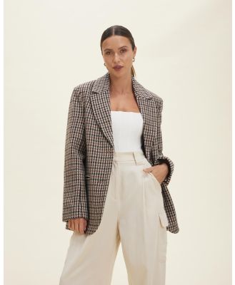 Minima Esenciales - Aria Check Blazer - Suits & Blazers (Check) Aria Check Blazer