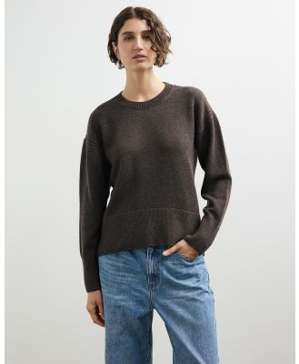 Minima Esenciales - Barclay Wool Blend Jumper - Jumpers & Cardigans (Coffee) Barclay Wool Blend Jumper