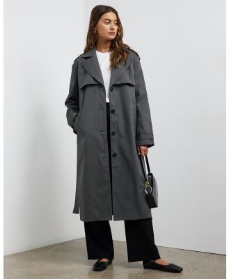 Minima Esenciales - Kori Trench Coat - Trench Coats (Dark Grey) Kori Trench Coat