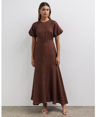 Minima Esenciales - Paityn Linen Maxi Dress - Dresses (Chocolate) Paityn Linen Maxi Dress