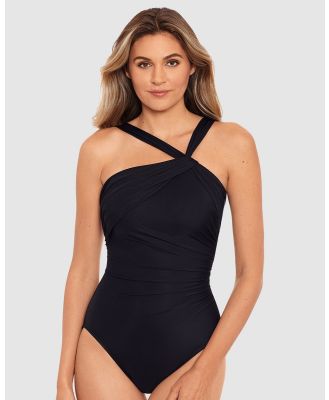 Miraclesuit Swimwear  - Europa Asymmetric Underwired Shaping Swimsuit - One-Piece / Swimsuit (Black) Europa Asymmetric Underwired Shaping Swimsuit